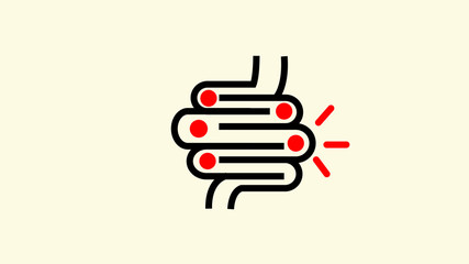 Intestines. linear icon. Line with editable stroke