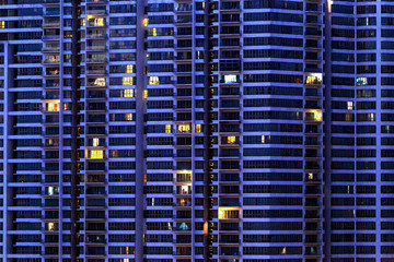 Fototapeta na wymiar Night life of the city. The Kuala Lumpur Skyline - Night City.
