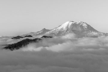 Mt. Rainier above clouds