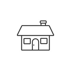  House. Vector icon isolated on white background.