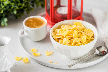 Cornflakes, Milk and Coffee