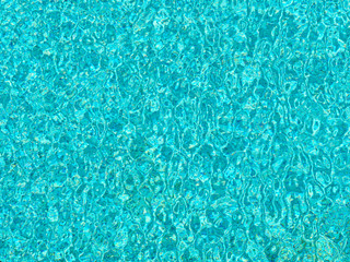 Top view of Blue and green ripped water in swimming pool.