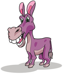 Cute Donkey Vector Illustration