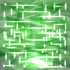 Glowing night geometry of soft lime cosmic stripes and extreme lines.