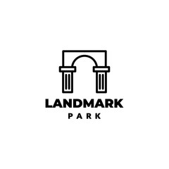 Great simple gate icon logo design