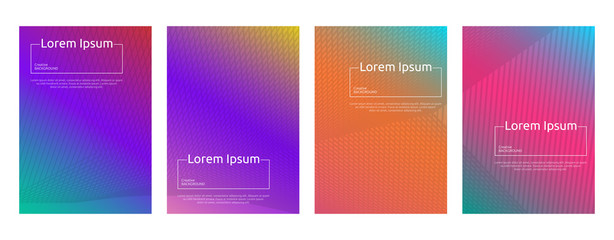 Obraz na płótnie Canvas Colorful Gradient Minimal Geometric Line Pattern Background Cover Template