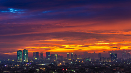 Obraz premium Jakarta sunset