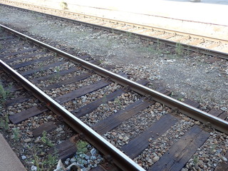 empty iron rail for train
