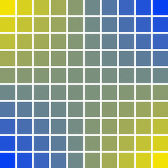 Panels pixel art squares 10 x 10 blue and yellow color of the sun and sea waves, vector illustration pixel art colors peace good and prosperity.