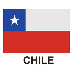 Chile flags icon vector design symbol