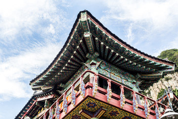 Fototapeta premium A Hanok roof view traditional korea.