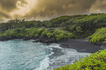 Storm by the Black Sand Beach in Maui