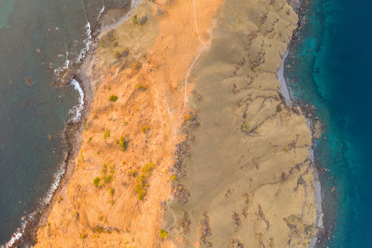 Aerial view of Pulau Padar island in Komodo National Park, Indonesia. © muslian