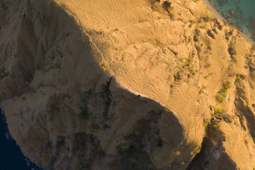 Fototapeta na wymiar Aerial view of Pulau Padar island in Komodo National Park, Indonesia.