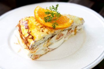 Orange Dessert Cake Snacks