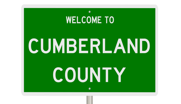 Rendering Of A Green 3d Highway Sign For Cumberland County