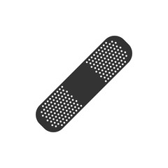 Bandage icon in flat style. Plaster vector illustration on white isolated background. First aid kit business concept.