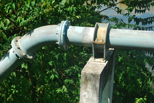 Provincial waterworks steel pipes of Thailand.