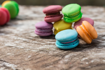 Macarons with a variety of colors