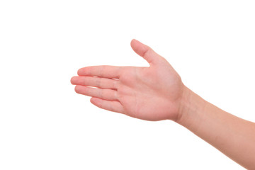 hand isolated on white background