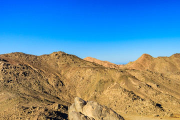 Mountains in arabian desert not far from the Hurghada city, Egypt