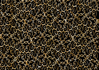 old antique 3d golden geometric pattern