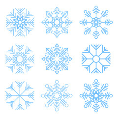 Snowflakes vector design illustration isolated on white background