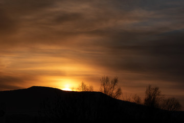Fototapeta na wymiar Sunrises and sunsets of Russia