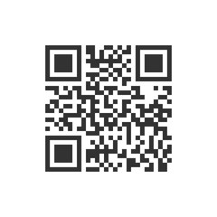 PrintQR code sign for reading information. Quick Response Code. Tademark for type of matrix or two-dimensional barcodes. Vector illustrations