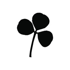 Three leaf clover ink shape