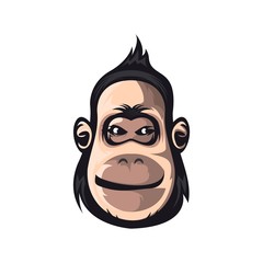 monkey mascot character logo design