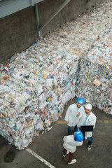 close up of waste processing plant