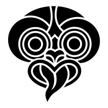 Hei-tiki icon, an ornamental pendant of the Māori of New Zealand. Vector Illustration