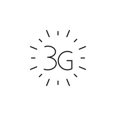3g high speed - minimal line web icon. simple vector illustration. concept for infographic, website or app.