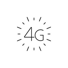4g high speed communication - minimal line web icon. simple vector illustration. concept for infographic, website or app.