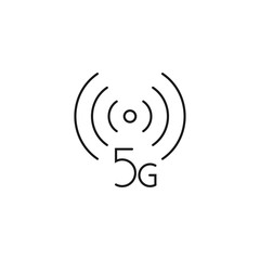 5g high speed communication - minimal line web icon. simple vector illustration. concept for infographic, website or app.