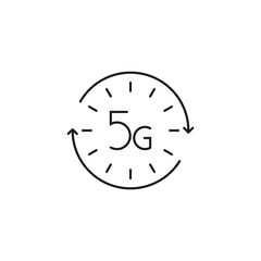 5g high speed communication - minimal line web icon. simple vector illustration. concept for infographic, website or app.