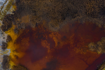 toxic waste on grounds of the yellow water nature pollution is an environmental disaster