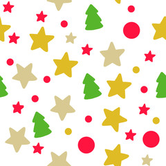 christmas seamless pattern with stars