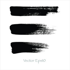 Vector black abstract watercolor background.