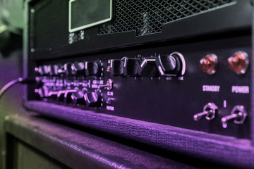 close up guitar amplifier, Music and sound - Musical instrument Guitar amplifier,