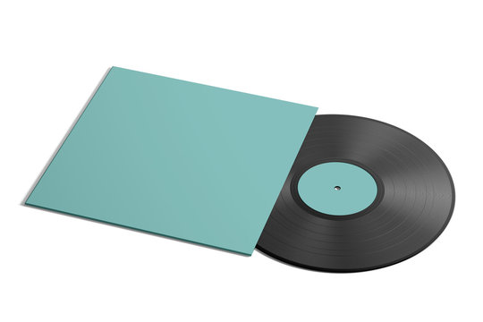 Vinyl Record Mockup - 3d Rendering