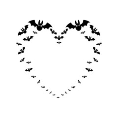 Bat vector design forms love