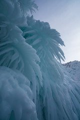 ice flowers in the caves of Baikal