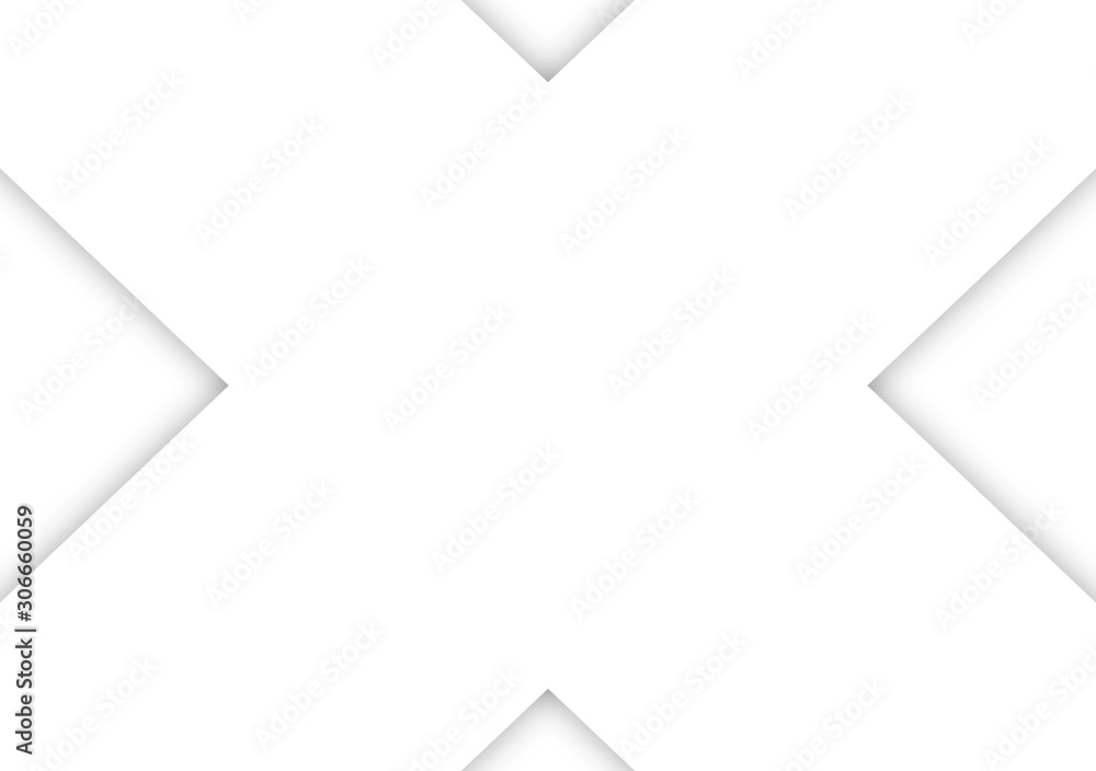 Poster 3d rendering. simple empty cross white paper wall background.