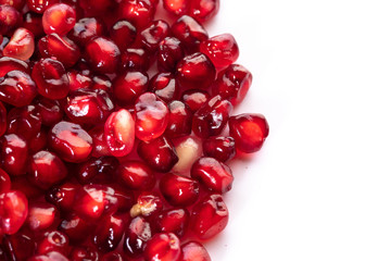 pomegranate grains with antioxidant properties and beneficial to health