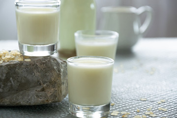 Fresh milk beverage. Healthy nutrition ingredient, dairy themes