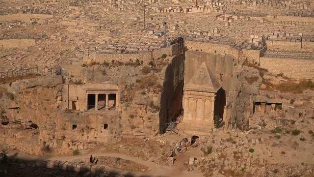 Jewish cemetery in Jerusalem, holy city in Israel, seat of the three monotheistic religions.   A multitude of graves in the city after the Palestinian terrorist attack of October 7, 2023