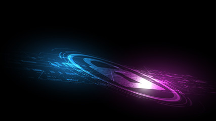 Security cyber digital concept Abstract technology background protect system innovation vector illustration