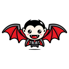 vampire winged vector design
